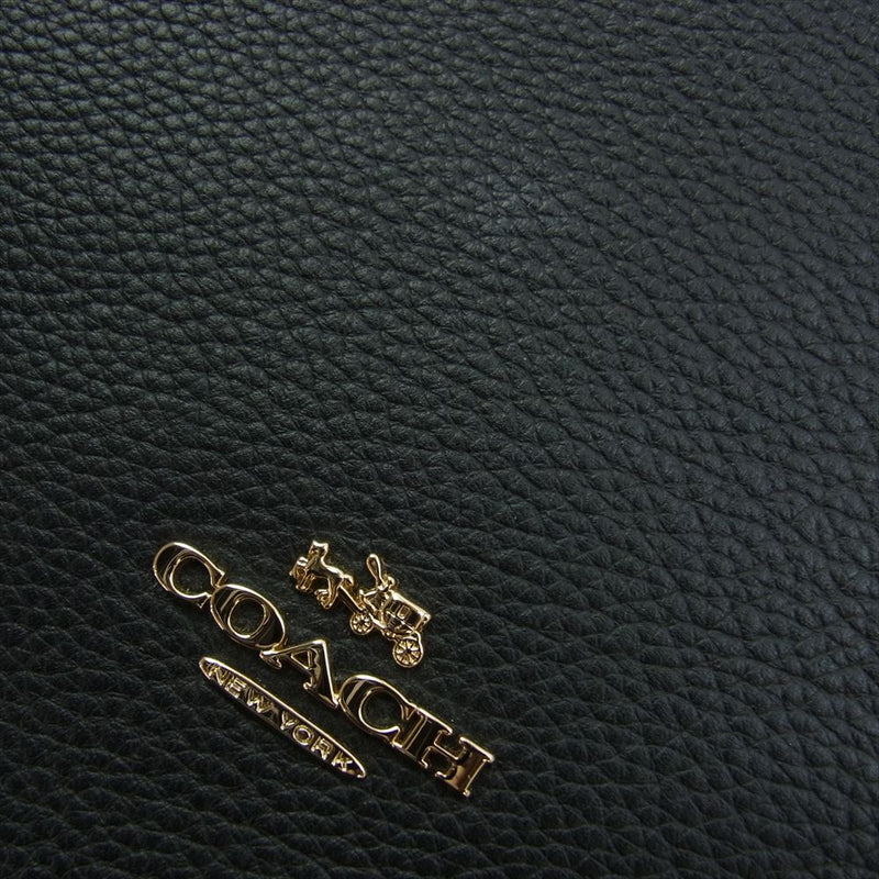 COACH コーチ 57125 レザー トートバッグ ブラック系【中古】