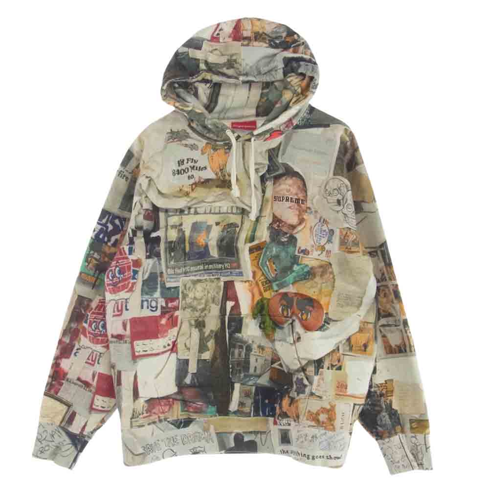 Supreme シュプリーム 21SS Dash's Wall Hooded Sweatshirt ダッシュズ ウォール フーデッド スウェット シャツ プルオーバー パーカー  総柄 マルチカラー M【中古】