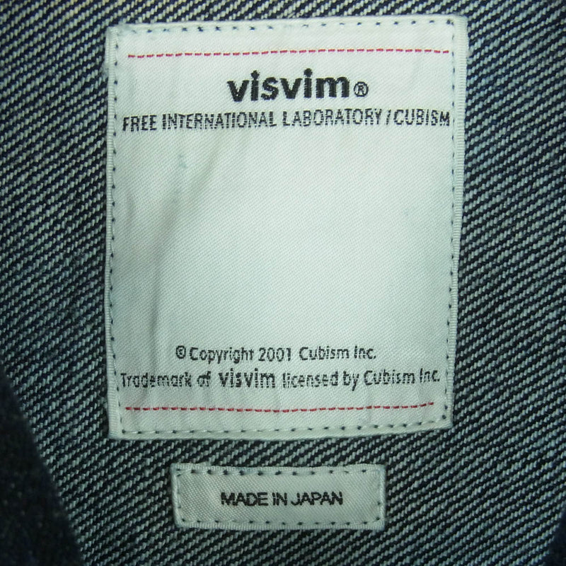 VISVIM ビズビム 18SS 0118105006001 SHORTY CHORE JKT ショート チョア デニム ジャケット Gジャン インディゴブルー系 1【中古】