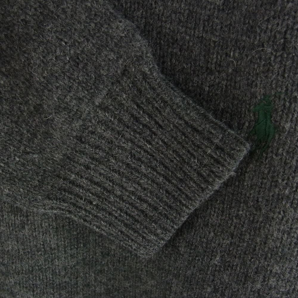 POLO RALPH LAUREN ポロ・ラルフローレン ハーフジップ ウール ニット セーター グレー系 M【中古】