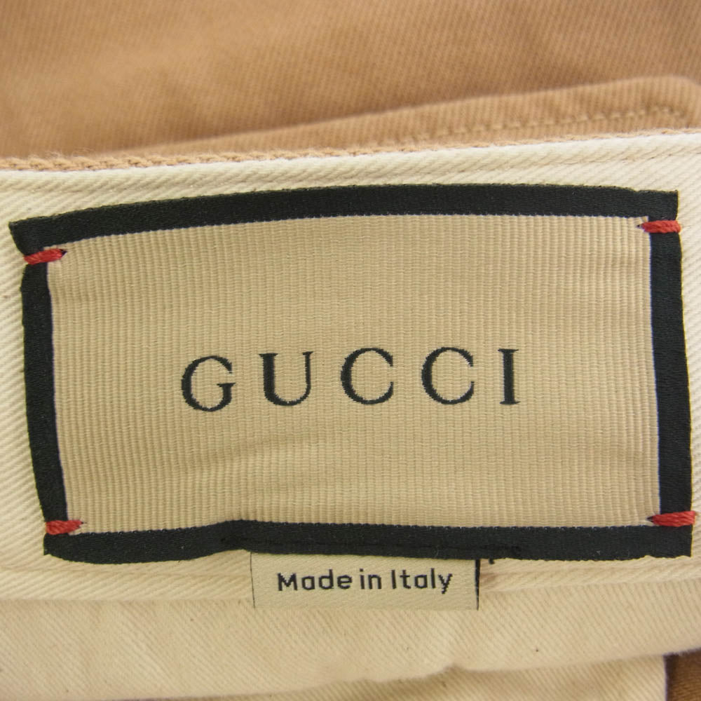 GUCCI グッチ 771458 XDCS7 GG ディテール オーガニック コットン デニム パンツ size50 ベージュ系 50【美品】【中古】