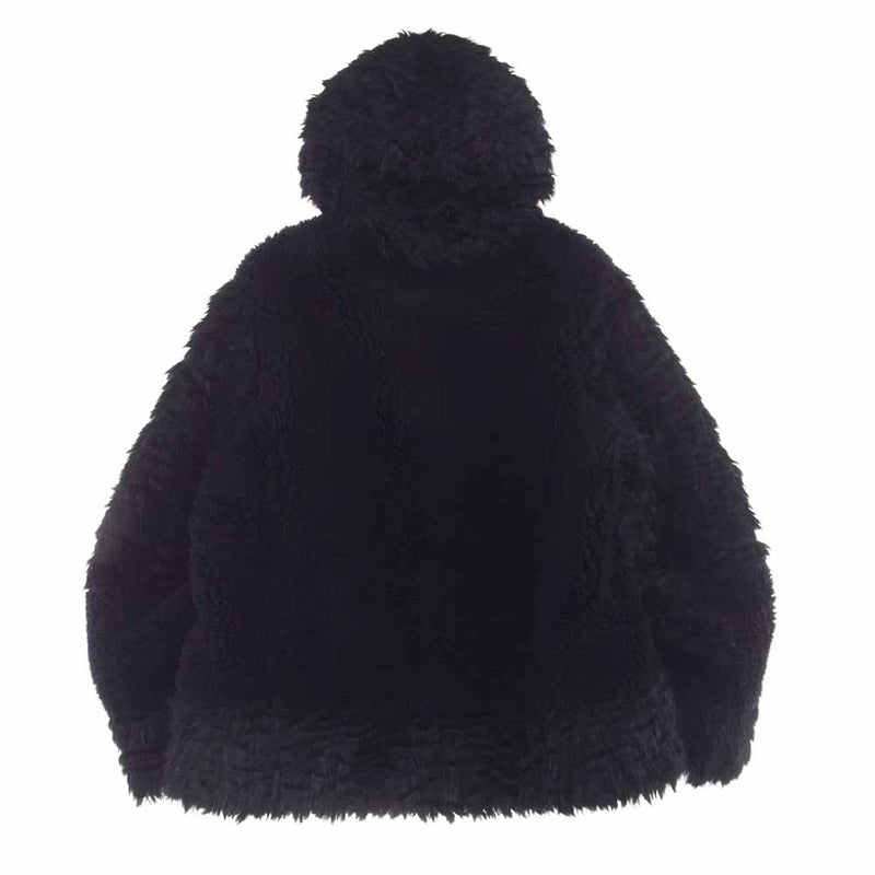 Sacai サカイ 24-03518M Faux Shearling x Faux Fur Hoodie フォックスシアリング フォックス ファー フーディジャケット ブラック系 1【極上美品】【中古】