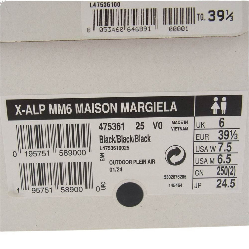 MAISON MARGIELA メゾンマルジェラ 145464 MM6 エムエムシックス SALOMON サロモン X-ALP ブラック系 24.5cm【新古品】【未使用】【中古】