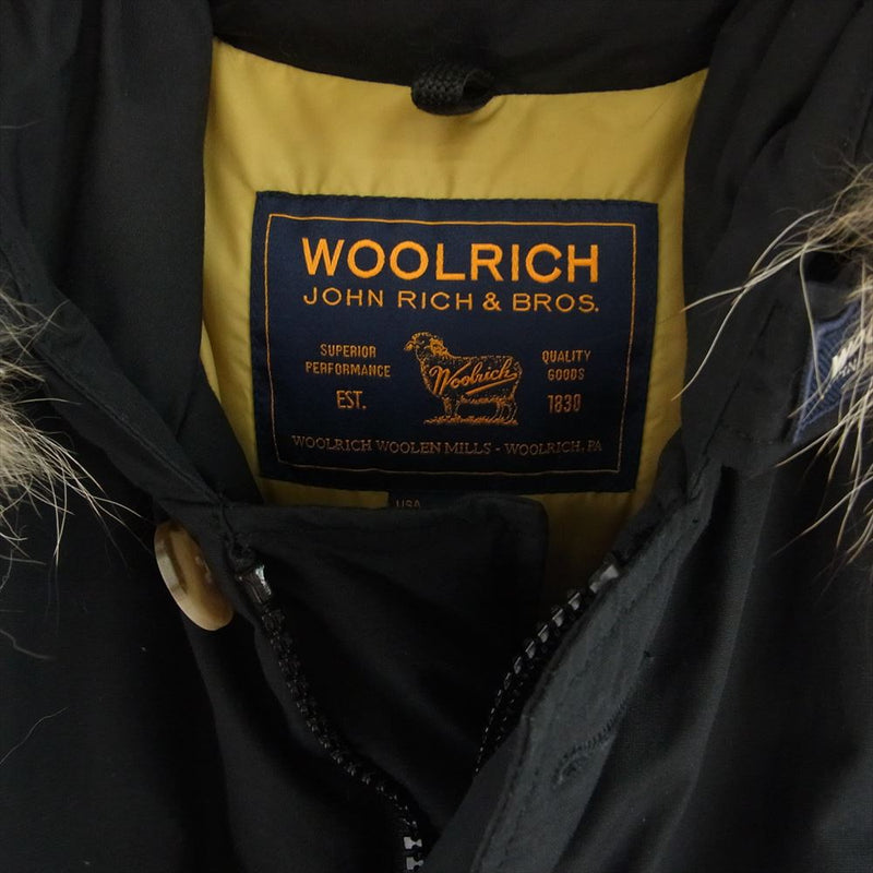 WOOLRICH ウールリッチ 1502284 ARCTIC PARKA アークティックパーカ コヨーテファー付き ブラック系 USA 3XS【中古】