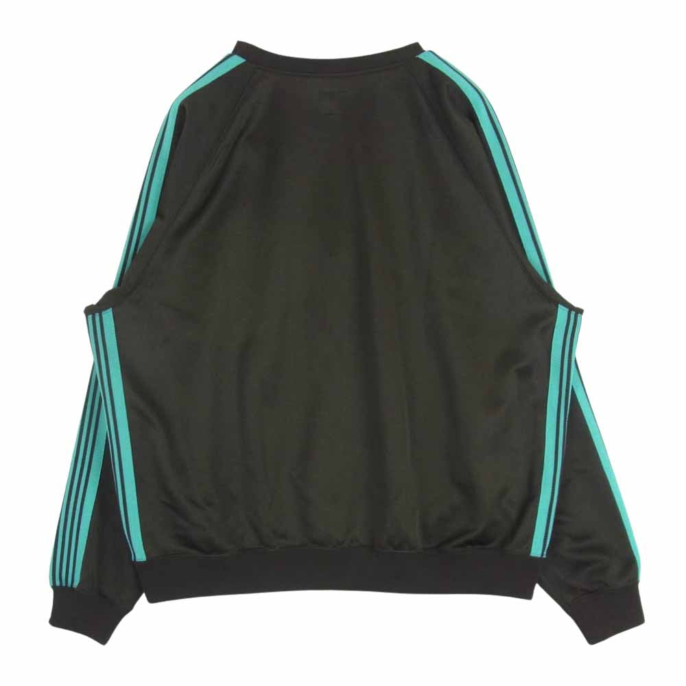 Needles ニードルス 23AW MR516 Bshop別注 Track Crew Neck Shirt Poly Smooth パピヨン トラック クルーネック スウェット トレーナー ブラウン系 ライトブルー系 L【美品】【中古】