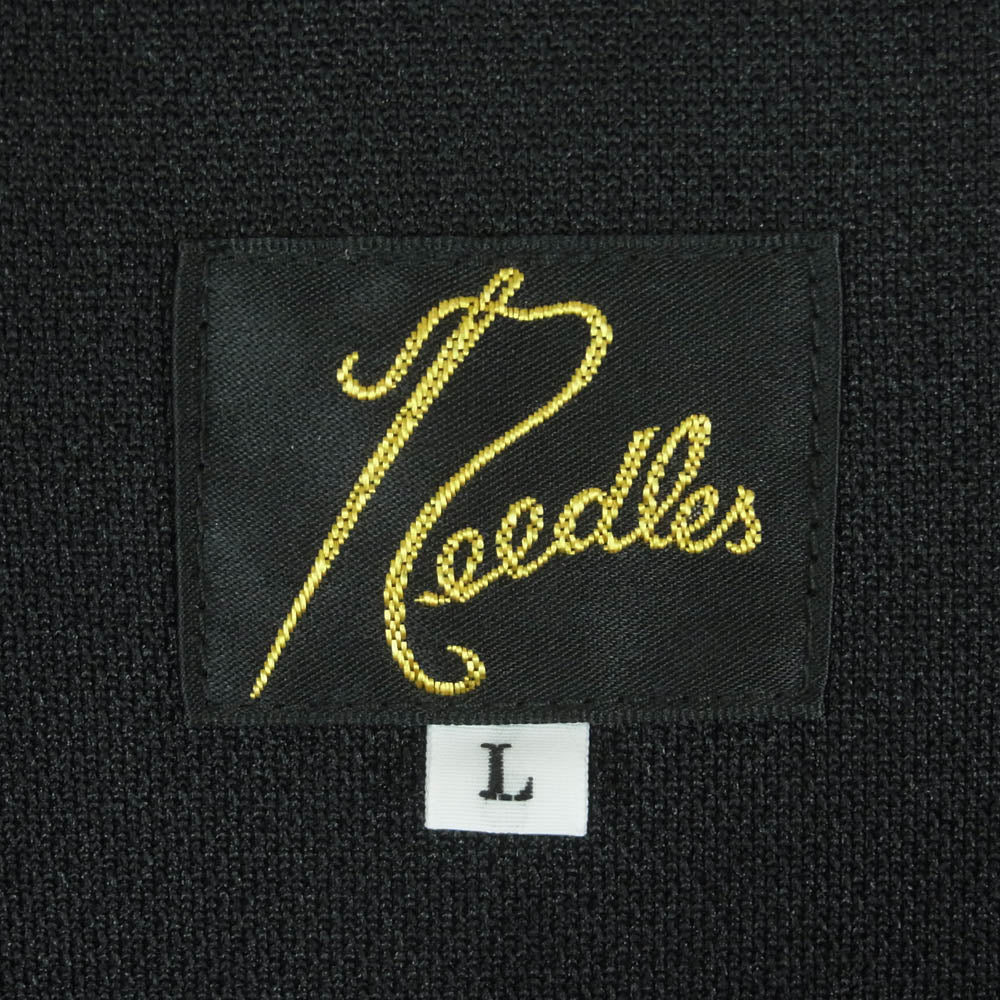 Needles ニードルス 24SS NS1530 STUDIOUS ステュディオス別注 Track Crew Neck Shirt Poly Smooth パピヨン トラック クルーネック スウェット トレーナー ブラック系 L【美品】【中古】