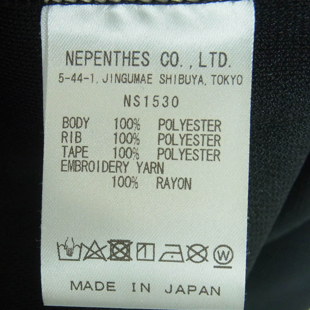 Needles ニードルス 24SS NS1530 STUDIOUS ステュディオス別注 Track Crew Neck Shirt Poly Smooth パピヨン トラック クルーネック スウェット トレーナー ブラック系 L【美品】【中古】