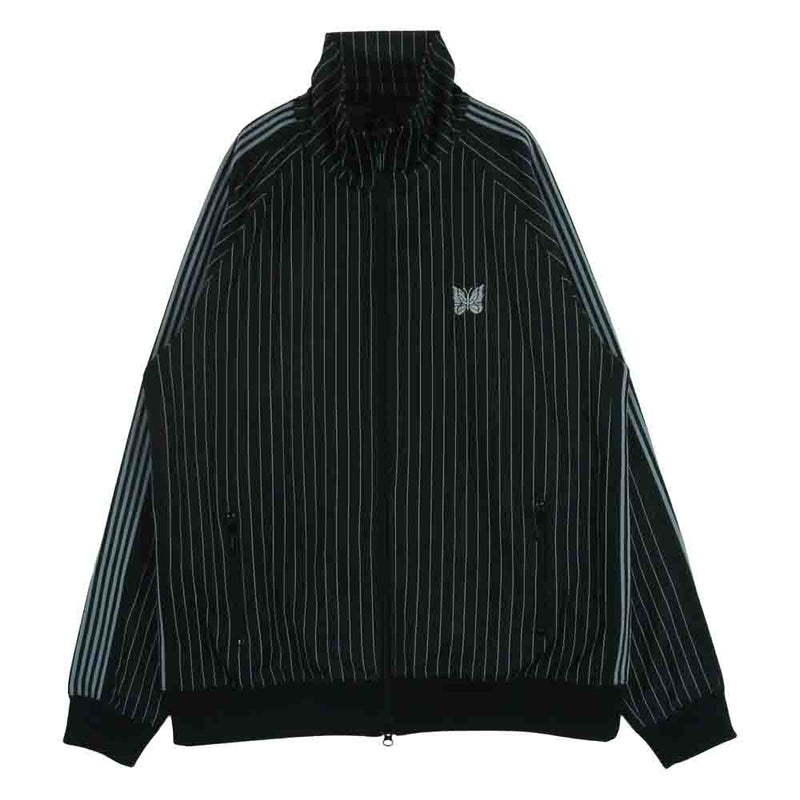 Needles ニードルス 24SS OT1551 STUDIOUS ステュディオス別注 Track Jacket ストライプ トラック ジャケット ブラック系 XL【美品】【中古】