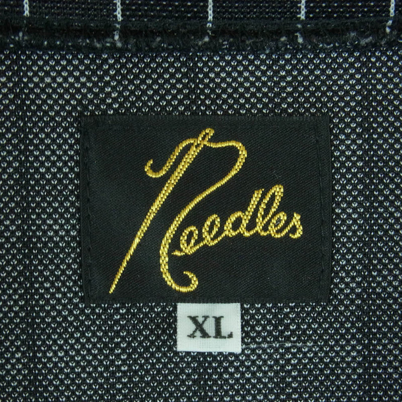 Needles ニードルス 24SS OT1551 STUDIOUS ステュディオス別注 Track Jacket ストライプ トラック ジャケット ブラック系 XL【美品】【中古】