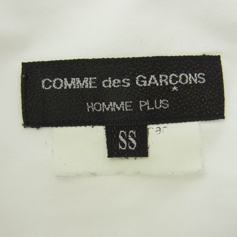 COMME des GARCONS HOMME PLUS コムデギャルソンオムプリュス AD2006 PS-B003 でか襟 ビッグカラー 長袖 シャツ ホワイト系 XS【中古】