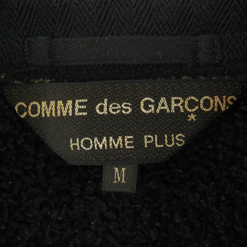 COMME des GARCONS HOMME PLUS コムデギャルソンオムプリュス 02AW 四つの黒期 アーカイブ AD2002 PG-J089 裏ボア ヘリンボーン ウール ダブル ショート ジャケット ブラック系 M【中古】