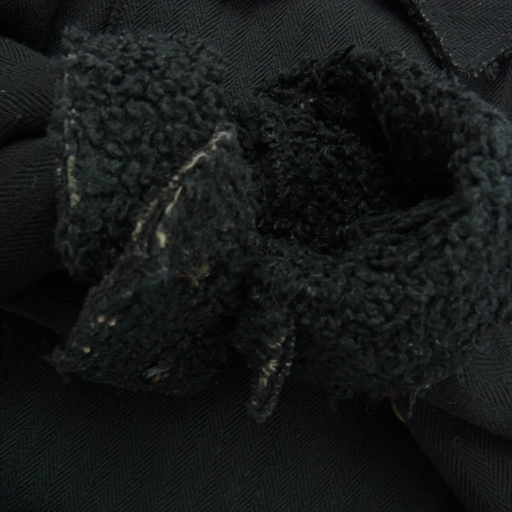 COMME des GARCONS HOMME PLUS コムデギャルソンオムプリュス 02AW 四つの黒期 アーカイブ AD2002 PG-J089 裏ボア ヘリンボーン ウール ダブル ショート ジャケット ブラック系 M【中古】