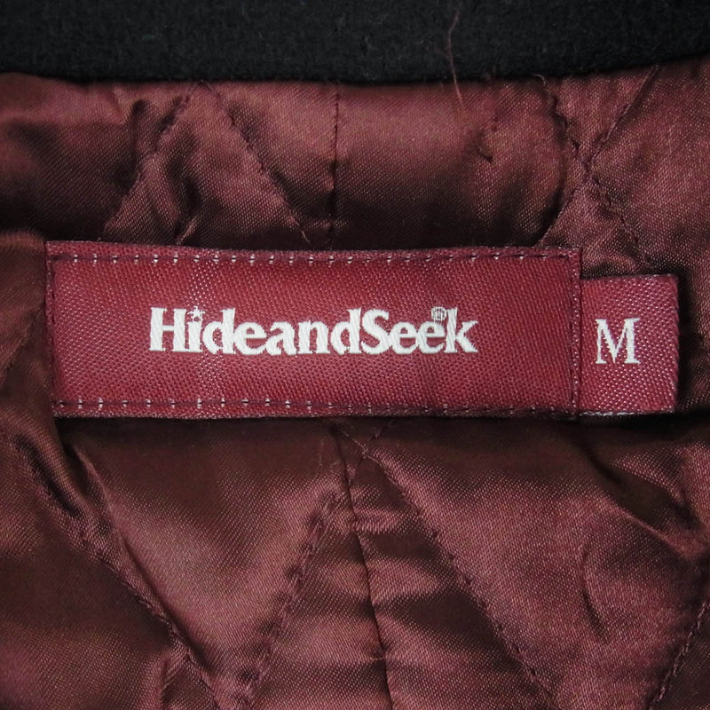 HideandSeek ハイドアンドシーク HJ-110211 ウール ピーコート ジャケット 日本製 ダークネイビー系 M【中古】