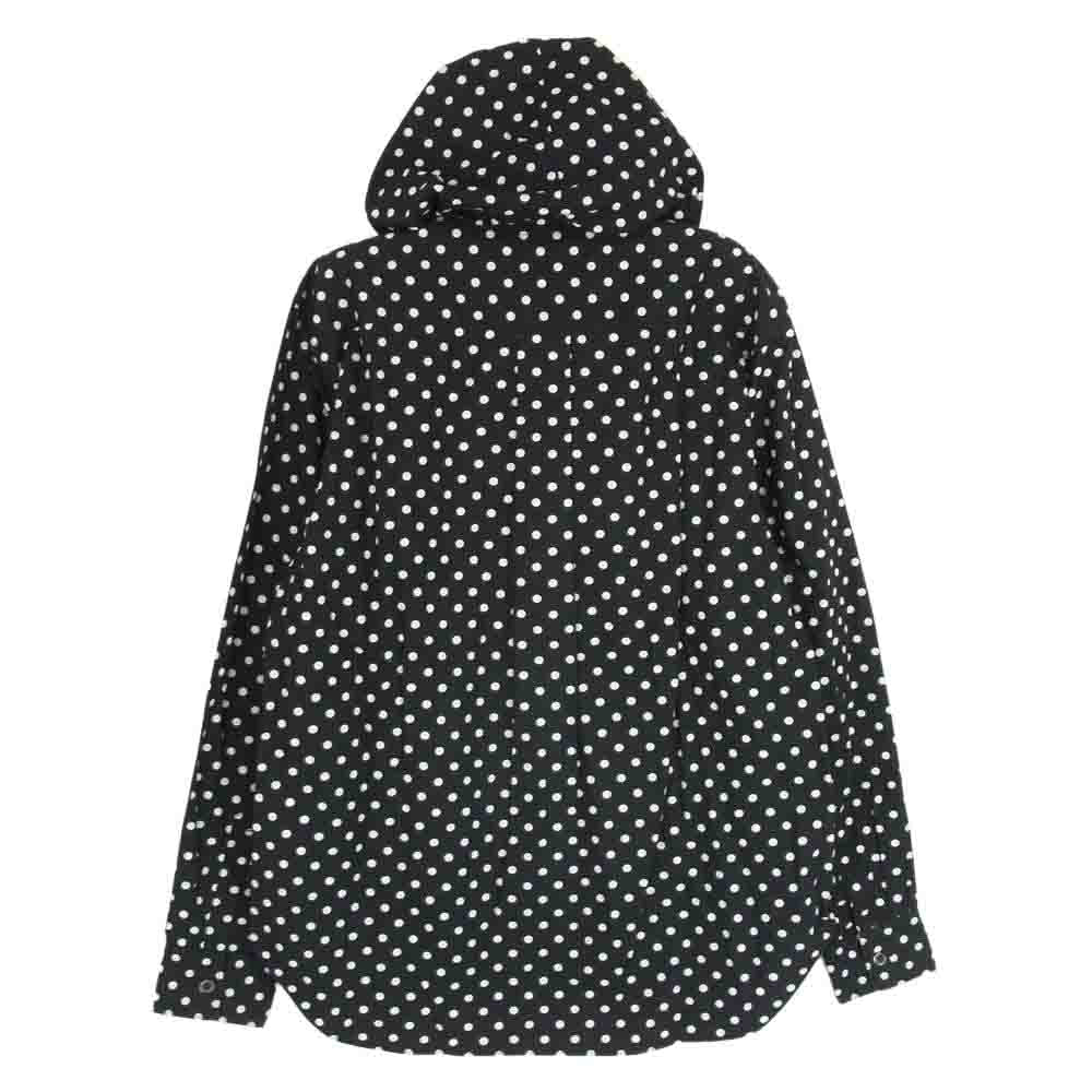 BLACK COMME des GARCONS ブラックコムデギャルソン AD2010 １F-B217 ドット 水玉 総柄 フード 長袖 シャツ ブラック系 S【中古】