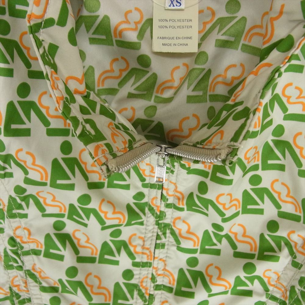 COMME des GARCONS コムデギャルソン S18904 SHIRT シャツ 総柄 ナイロン ジャケット グリーン系 XS【中古】