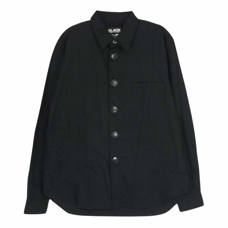 BLACK COMME des GARCONS ブラックコムデギャルソン AD2009 1E-B212 ビッグ ボタン 長袖 シャツ ブラック系 S【中古】