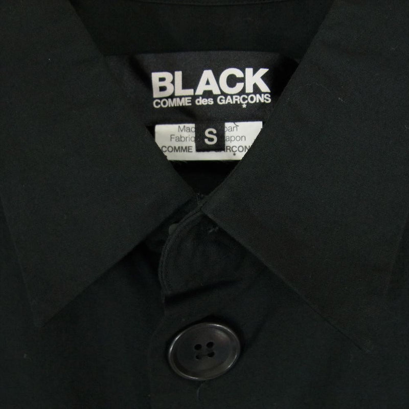 BLACK COMME des GARCONS ブラックコムデギャルソン AD2009 1E-B212 ビッグ ボタン 長袖 シャツ ブラック系 S【中古】