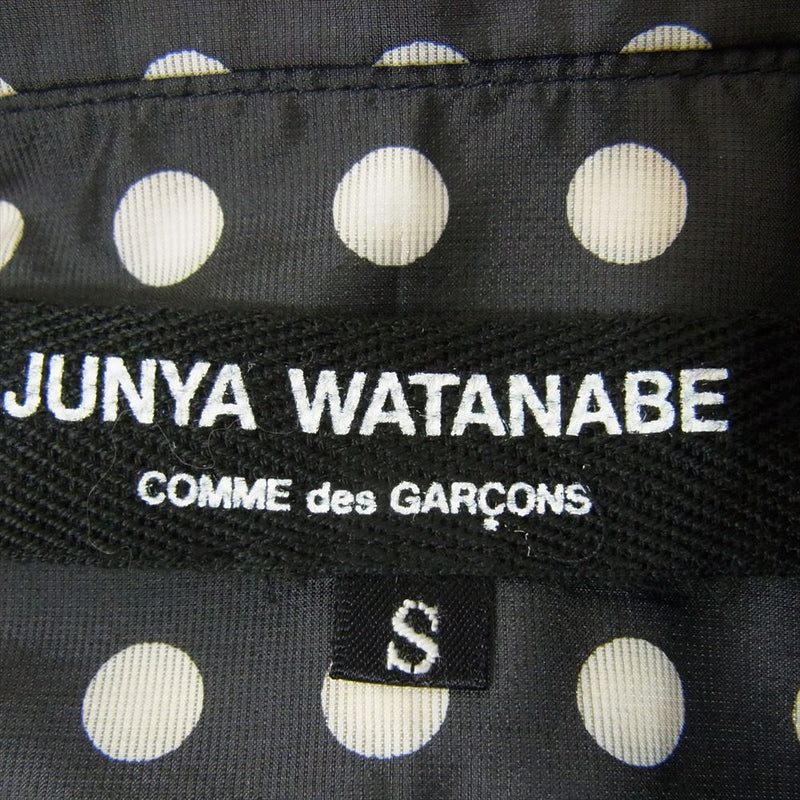 JUNYA WATANABE COMME des GARCONS ジュンヤワタナベコムデギャルソン AD2005 JP-B014 丸襟 ドット 長袖 ポリ シャツ ブラック系 S【中古】