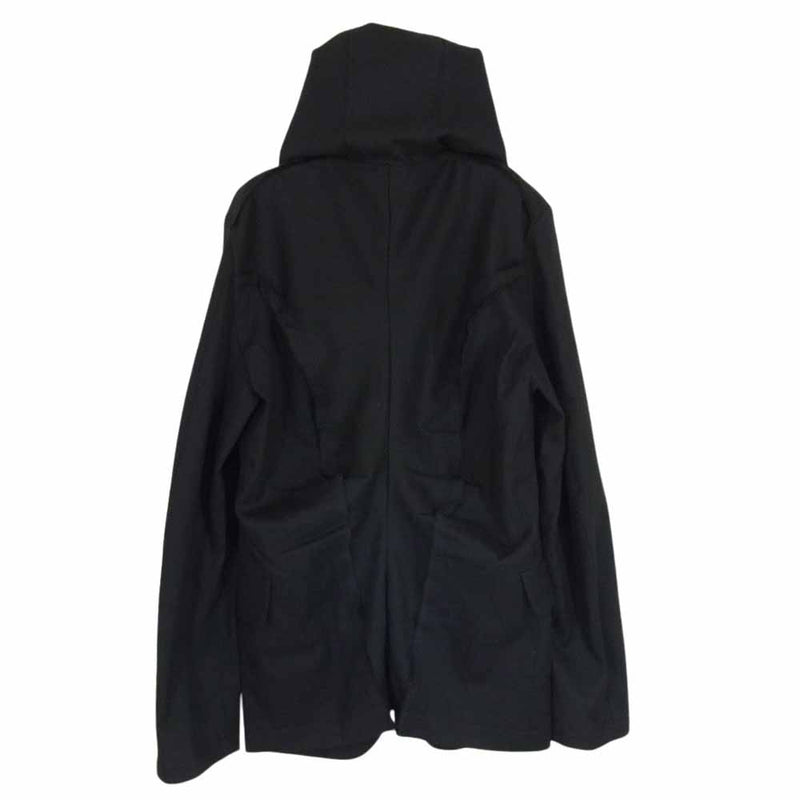 BLACK COMME des GARCONS ブラックコムデギャルソン AD2010 1F-J215 5 背面ギャザー フード ジャケット ブラック系 S【中古】