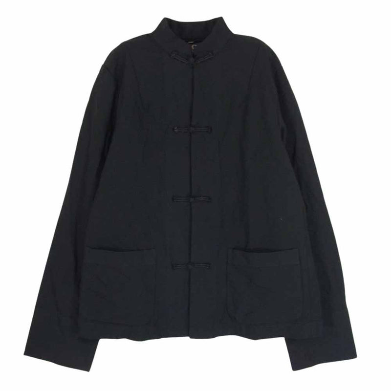 BLACK COMME des GARCONS ブラックコムデギャルソン AD2011 1H-J217 ポリ縮 チャイナ ジャケット ブラック系 S【中古】