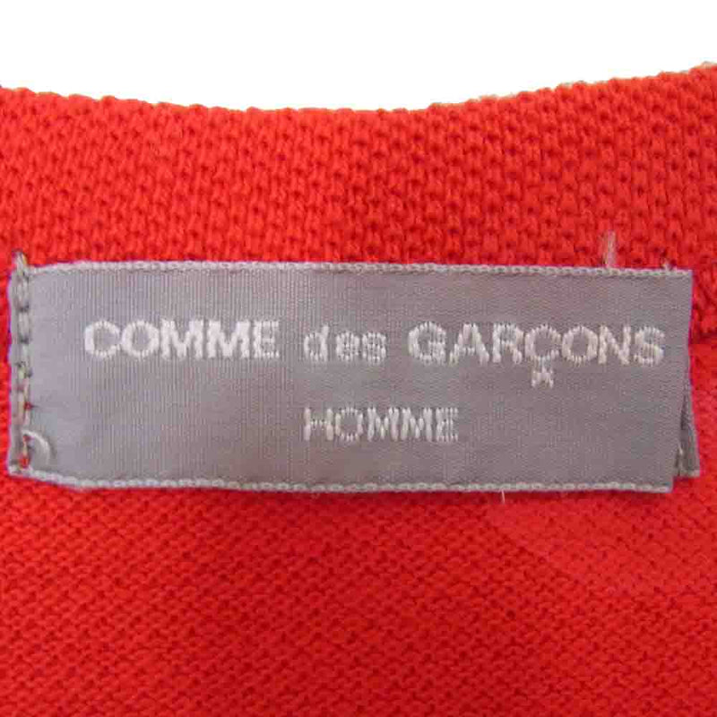 COMME des GARCONS HOMME コムデギャルソンオム AD2000 HT100080 ドット ロゴプリント クルーネック 半袖 Tシャツ レッド系 サイズ表記無【中古】