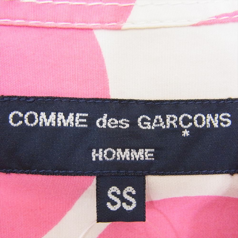COMME des GARCONS HOMME コムデギャルソンオム AD2007 HT-B004 ドット柄 長袖 シャツ ピンク系 SS【中古】