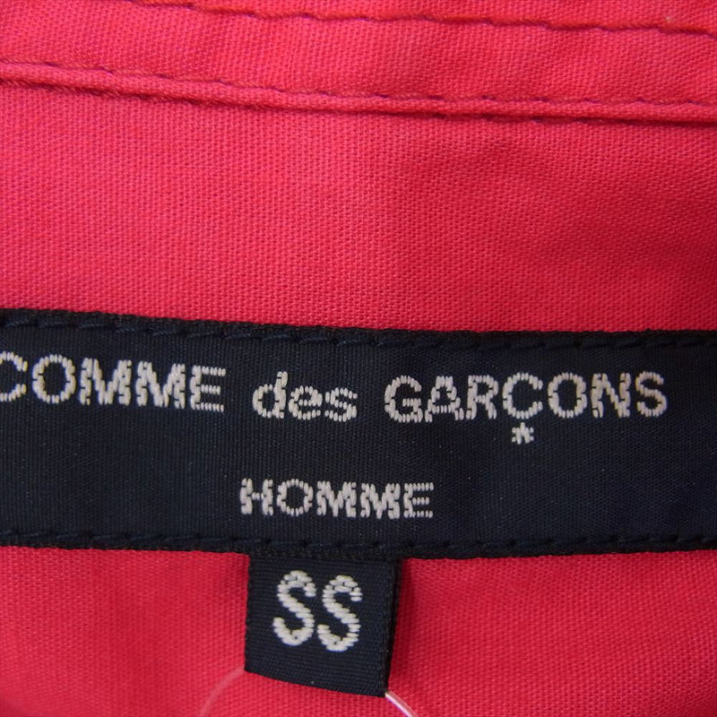 COMME des GARCONS HOMME コムデギャルソンオム AD2008 HB-B066 フロント ナイロンライン切替 長袖 シャツ ピンク系 SS【中古】