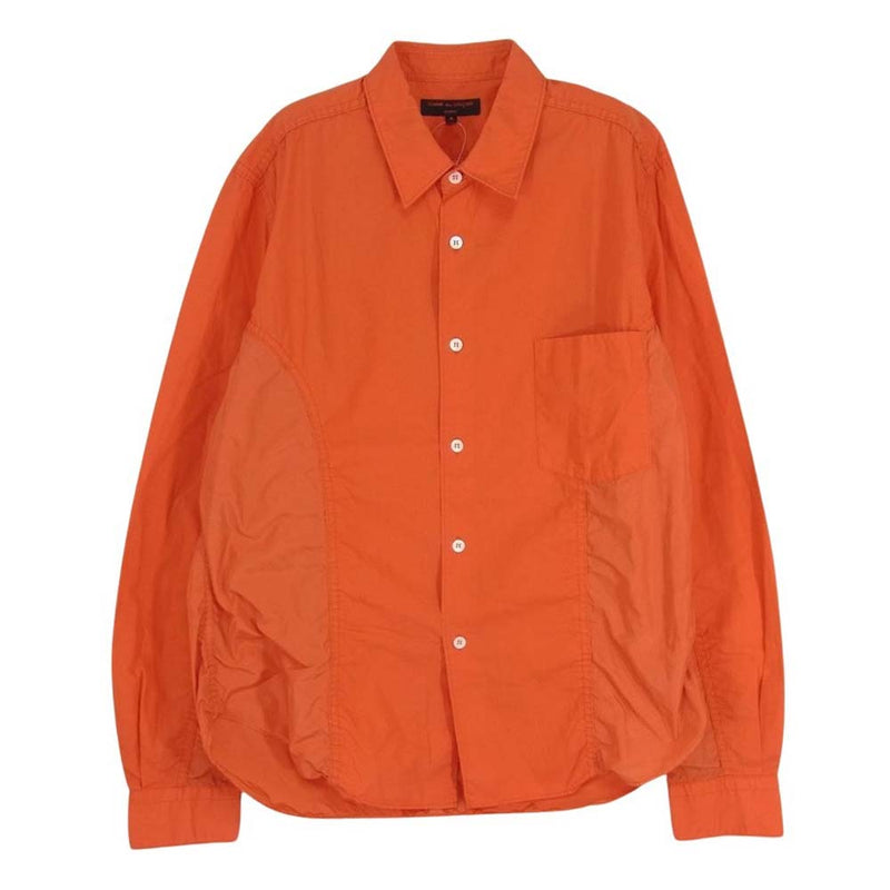 COMME des GARCONS HOMME コムデギャルソンオム AD2009 HD-B001 ナイロン切替 長袖 シャツ オレンジ系 S【中古】