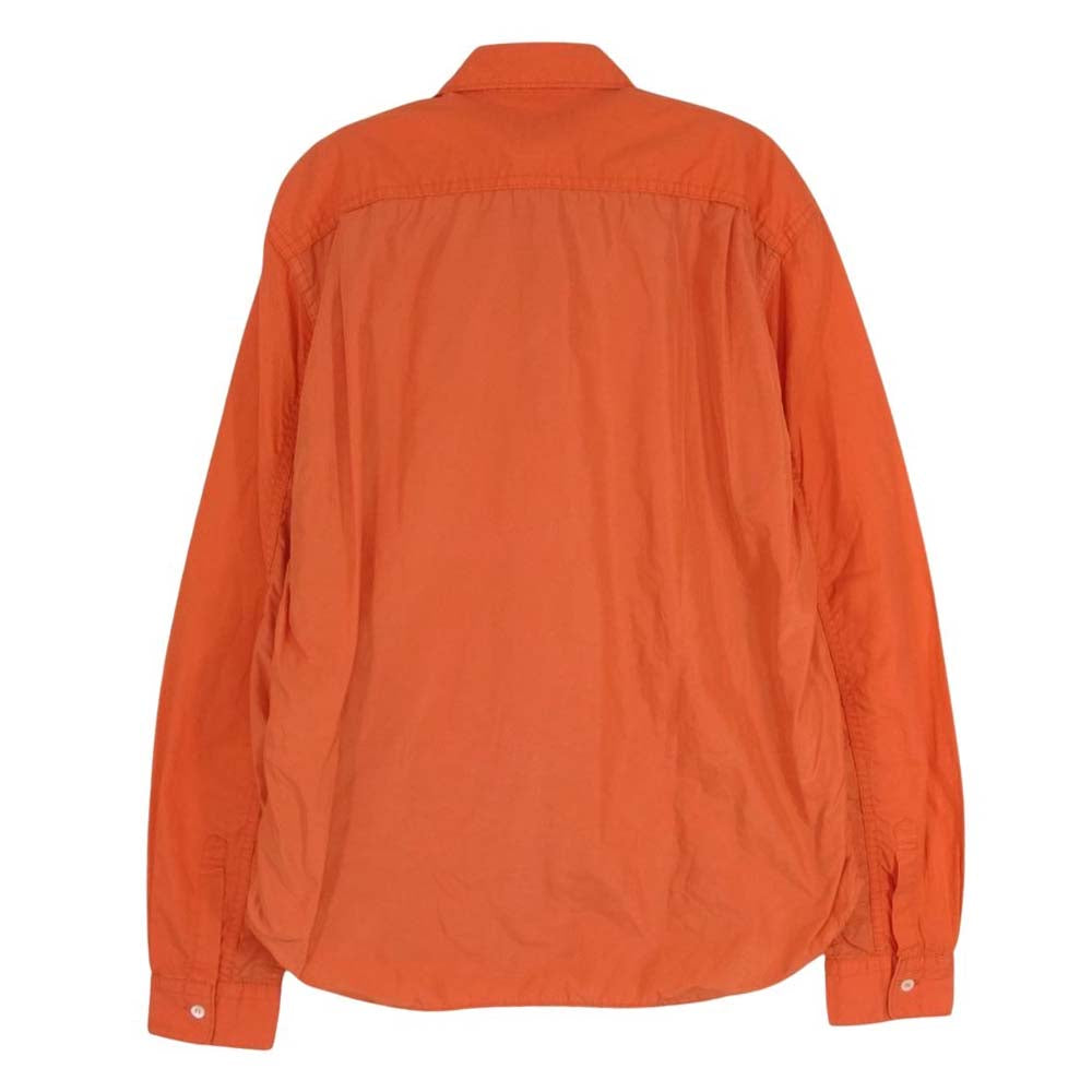 COMME des GARCONS HOMME コムデギャルソンオム AD2009 HD-B001 ナイロン切替 長袖 シャツ オレンジ系 S【中古】