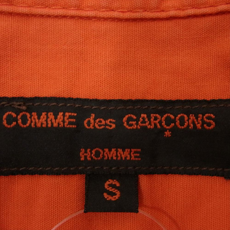 COMME des GARCONS HOMME コムデギャルソンオム AD2009 HD-B001 ナイロン切替 長袖 シャツ オレンジ系 S【中古】