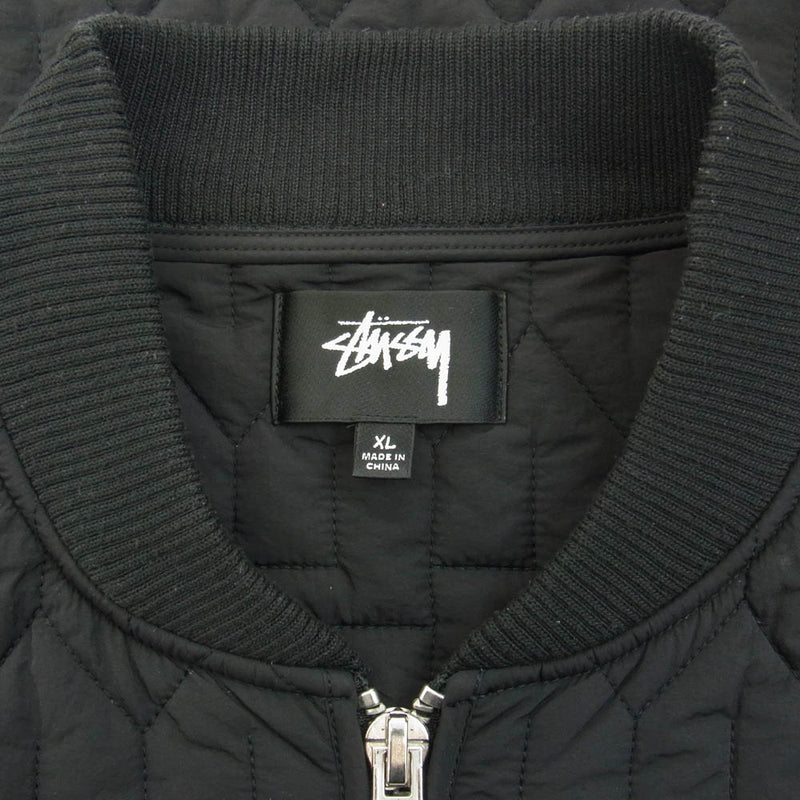 STUSSY ステューシー HAVE A GOOD VIBE S Quilted Liner キルティング ジャケット　XL  ブラック ブラック系 XL【中古】