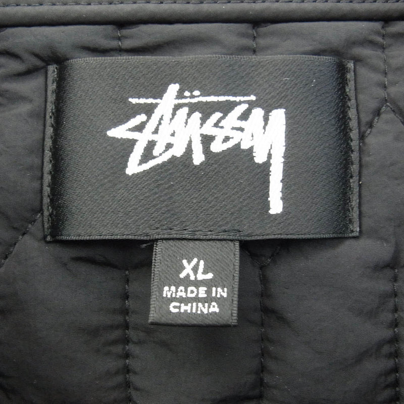 STUSSY ステューシー HAVE A GOOD VIBE S Quilted Liner キルティング ジャケット　XL  ブラック ブラック系 XL【中古】