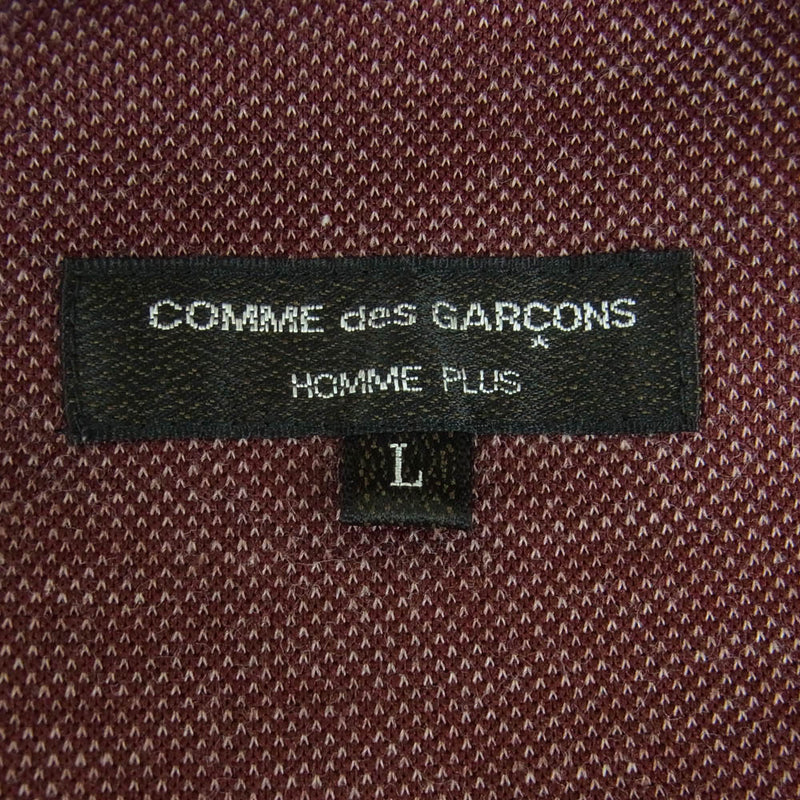 COMME des GARCONS HOMME PLUS コムデギャルソンオムプリュス AD2003 PK-T025 カーブ期 切り替え ジップ ポケット トラック パンツ エンジ系 オレンジ系 L【中古】