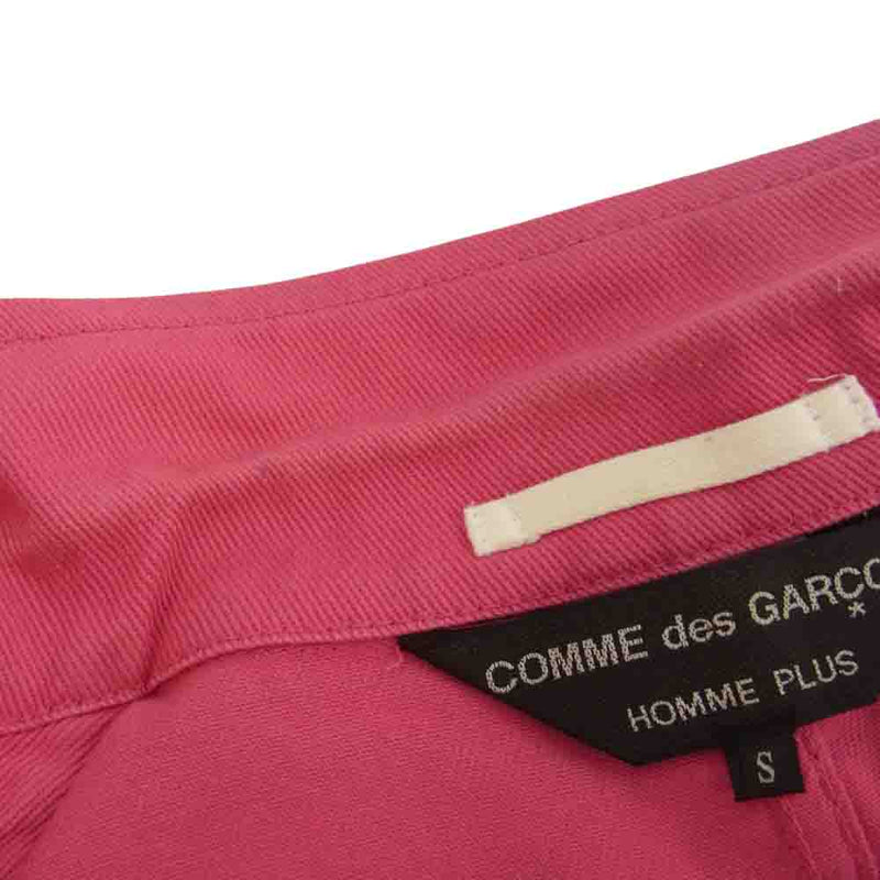 COMME des GARCONS HOMME PLUS コムデギャルソンオムプリュス AD2011 PI-J105 PI-P057 ノースリーブ 綿ジャケット 9分丈綿パンツ セットアップ ピンク系 ジャケット S/パンツ M【中古】