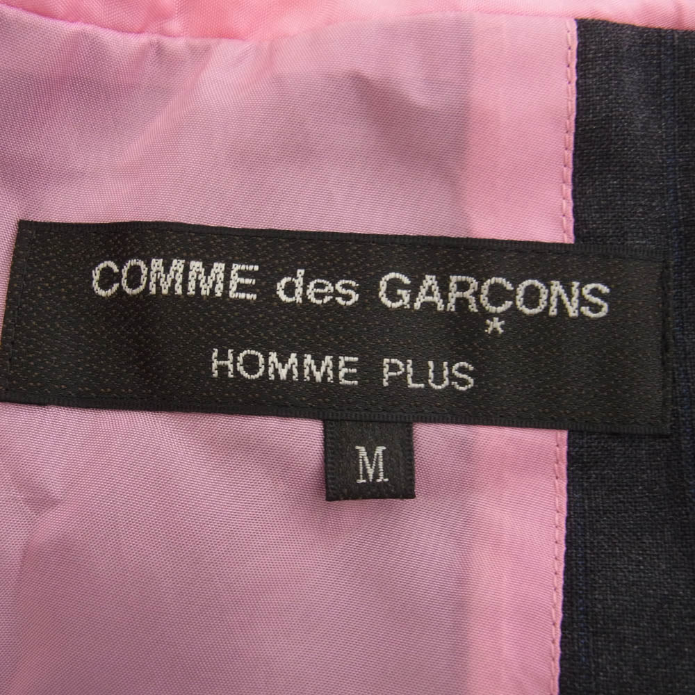 COMME des GARCONS HOMME PLUS コムデギャルソンオムプリュス AD2005 PO-J090 PO-P069 裏地ピンク 1Bテーラードジャケット スラックスパンツ スーツ セットアップ グレー系 ジャケット M/パンツ L【中古】