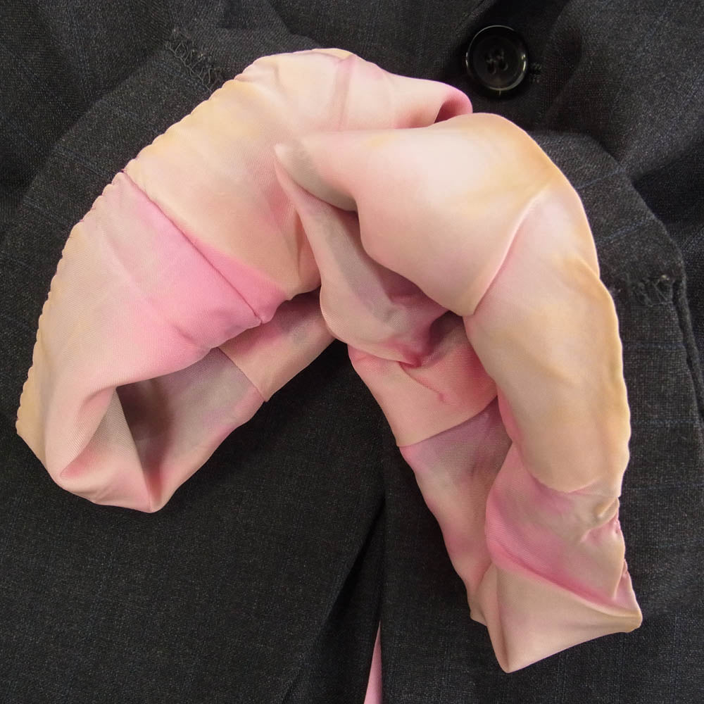 COMME des GARCONS HOMME PLUS コムデギャルソンオムプリュス AD2005 PO-J090 PO-P069 裏地ピンク 1Bテーラードジャケット スラックスパンツ スーツ セットアップ グレー系 ジャケット M/パンツ L【中古】