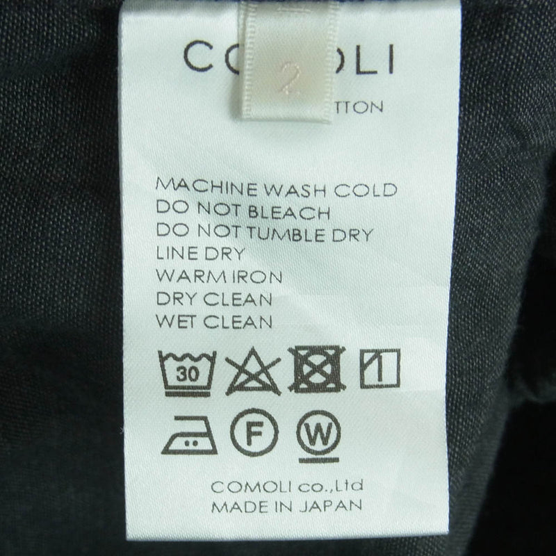 COMOLI コモリ 18SS M01-03011 ベタシャン テーパード パンツ コットン 日本製 グレー系 2【中古】