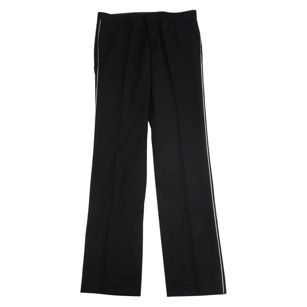 COMME des GARCONS HOMME PLUS コムデギャルソンオムプリュス AD2007 PA-B026 サイドライン テーパード スラックスパンツ ブラック系 M【中古】