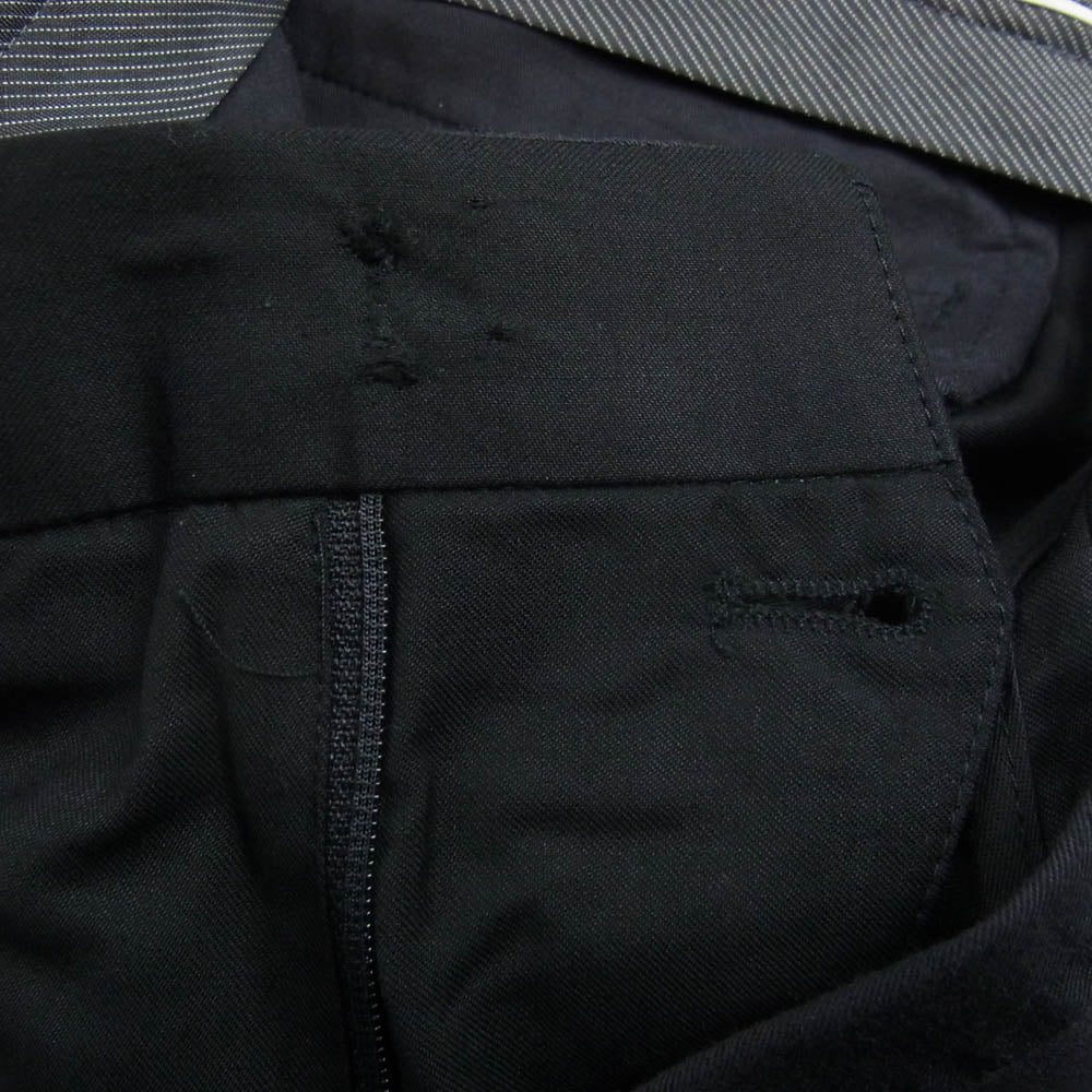 COMME des GARCONS HOMME PLUS コムデギャルソンオムプリュス AD2007 PA-B026 サイドライン テーパード スラックスパンツ ブラック系 M【中古】