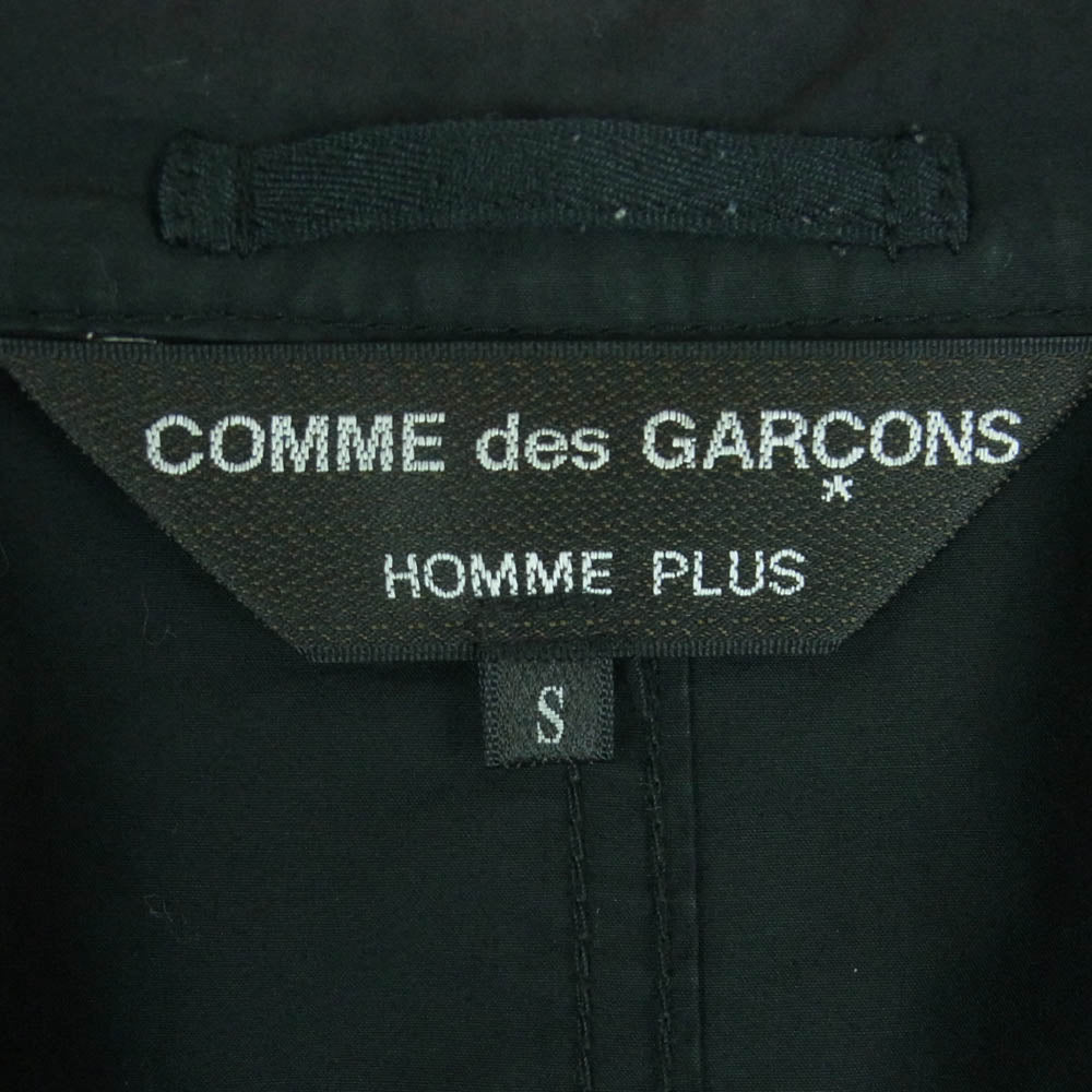 COMME des GARCONS HOMME PLUS コムデギャルソンオムプリュス AD2007 PA-J093 1B 5分袖 綿ジャケット テーラード ジャケット ブラック系 S【中古】