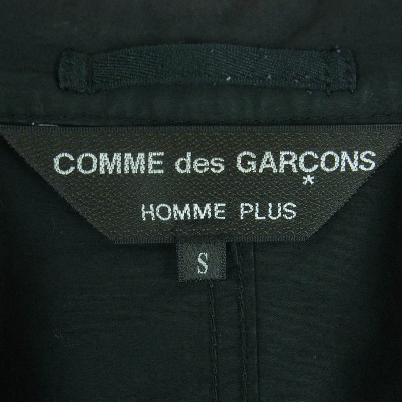 COMME des GARCONS HOMME PLUS コムデギャルソンオムプリュス AD2007 PA-J093 1B 5分袖 綿ジャケット テーラード ジャケット ブラック系 S【中古】