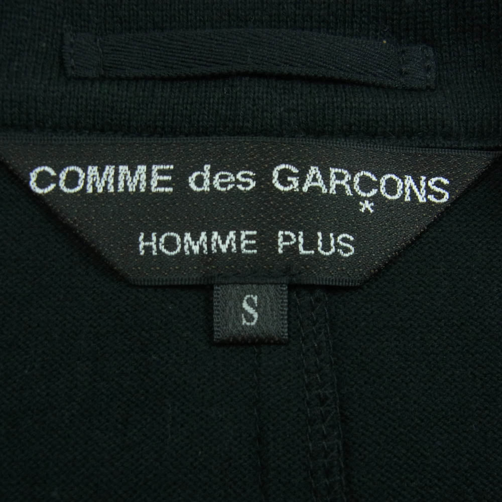 COMME des GARCONS HOMME PLUS コムデギャルソンオムプリュス AD2012 PK-J080 スウェット生地 ロング ジャケット ブラック系 S【中古】