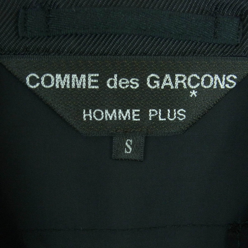 COMME des GARCONS HOMME PLUS コムデギャルソンオムプリュス AD2010 PG-J057 背面クロス切り抜き ナイロン 2B テーラード ジャケット ブラック系 S【中古】