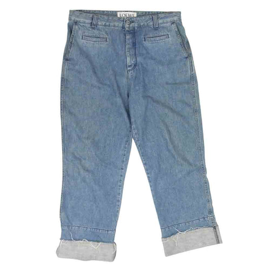 LOEWE ロエベ 18AW 17176252108 CUT OFF FISHERMAN JEANS BLUE カットオフ フィッシャーマン デニムパンツ ジーンズ インディゴブルー系 52【中古】