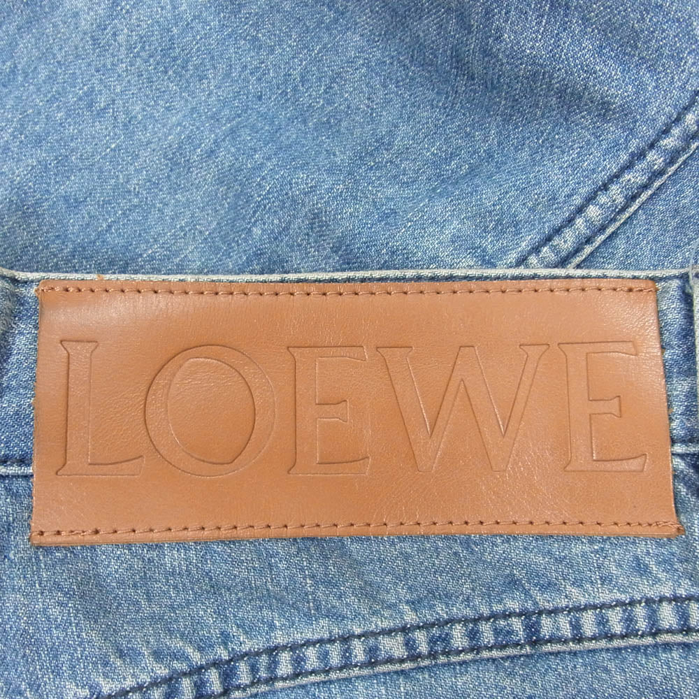 LOEWE ロエベ 18AW 17176252108 CUT OFF FISHERMAN JEANS BLUE カットオフ フィッシャーマン デニムパンツ ジーンズ インディゴブルー系 52【中古】