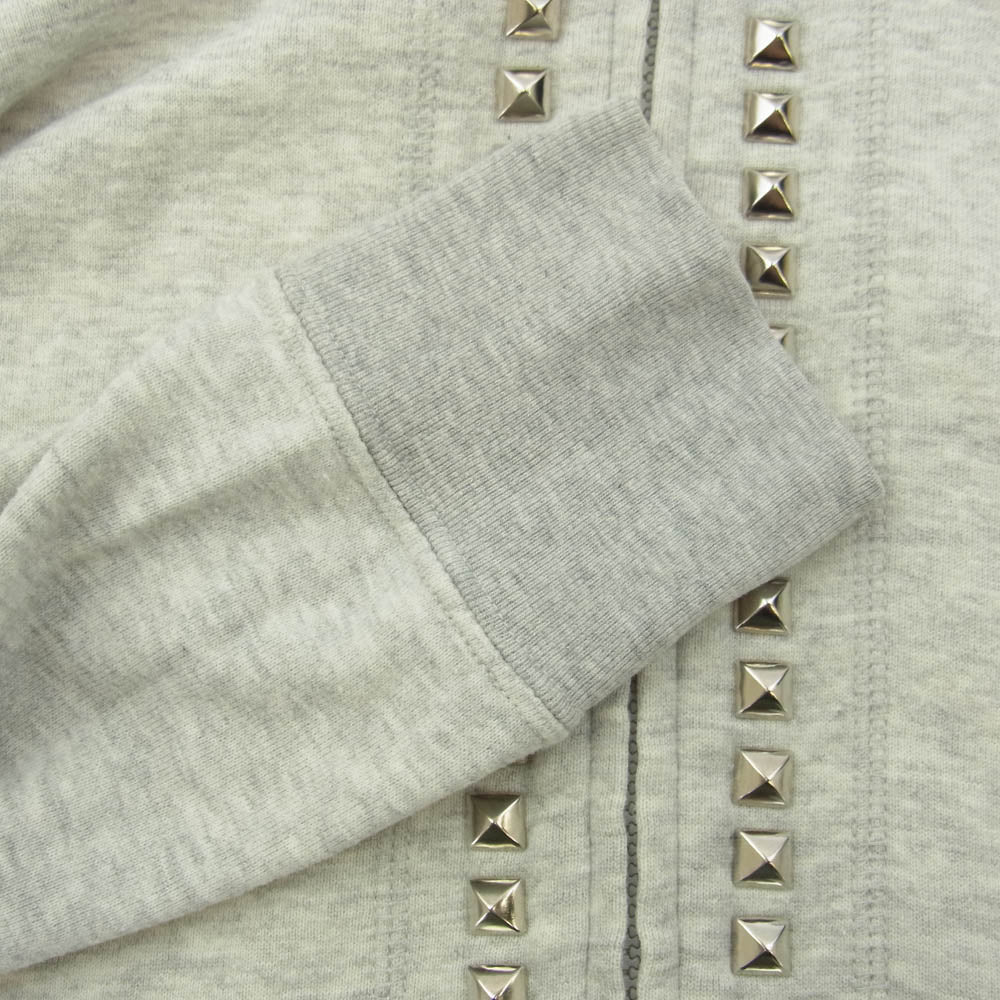 HYSTERIC GLAMOUR ヒステリックグラマー 0213CF02 スタッズ ジップアップ パーカー グレー系 M【中古】