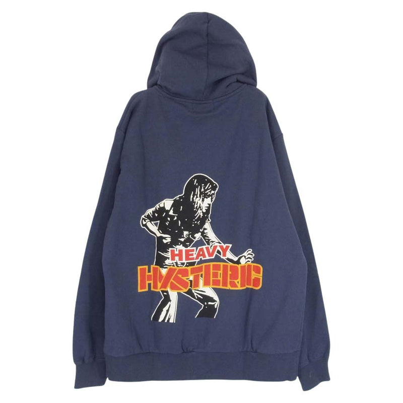 HYSTERIC GLAMOUR ヒステリックグラマー 02243CF02 HEAVY HYSTERIC パーカー ネイビー系 L【極上美品】【中古】