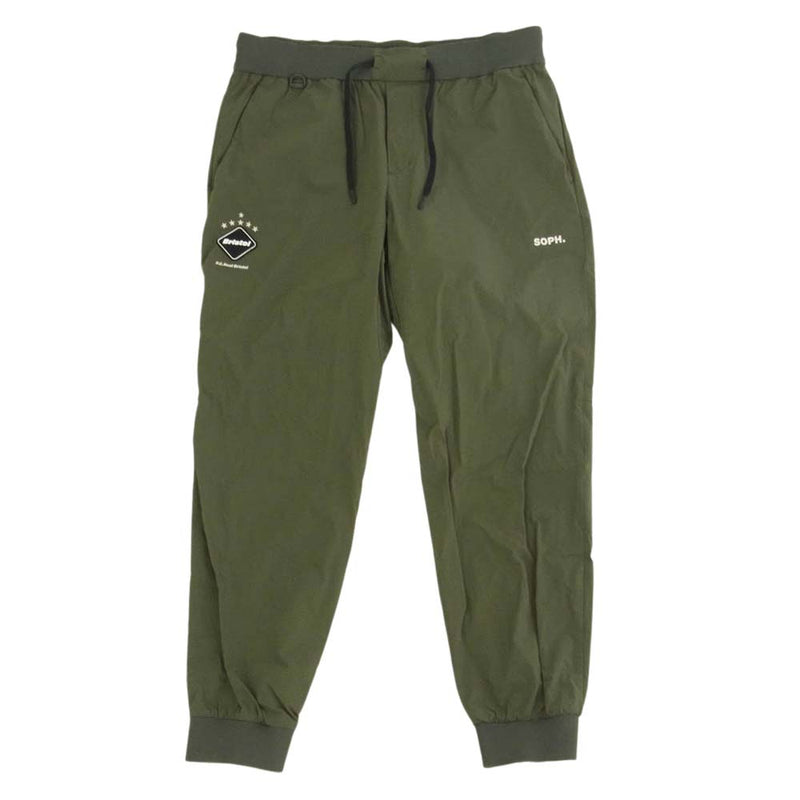 F.C.R.B. エフシーアールビー FCRB-240007 4WAY STRETCH RIBBED PANTS リブ ナイロン パンツ カーキ系 XL【中古】