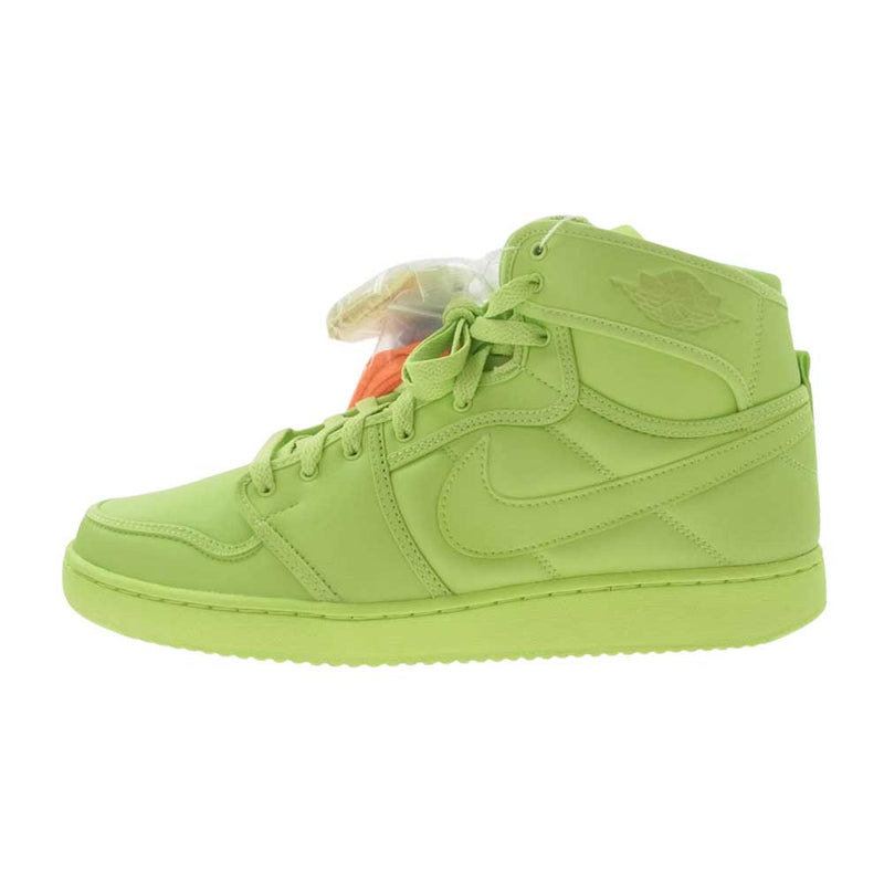 NIKE ナイキ DN2857-330 × Billie Eilish ビリー・アイリッシュ Women's Air Jordan 1 High KO Volt ウィメンズ エアジョーダン1 ハイ KO ボルト スニーカー ライトグリーン系 28.5cm【極上美品】【中古】