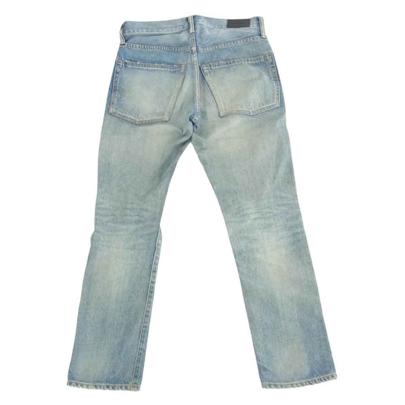 DESCENDANT ディセンダント DIN-4 DAMAGE JEANS ダメージ加工 リペア加工 デニム パンツ インディゴブルー系 1【中古】